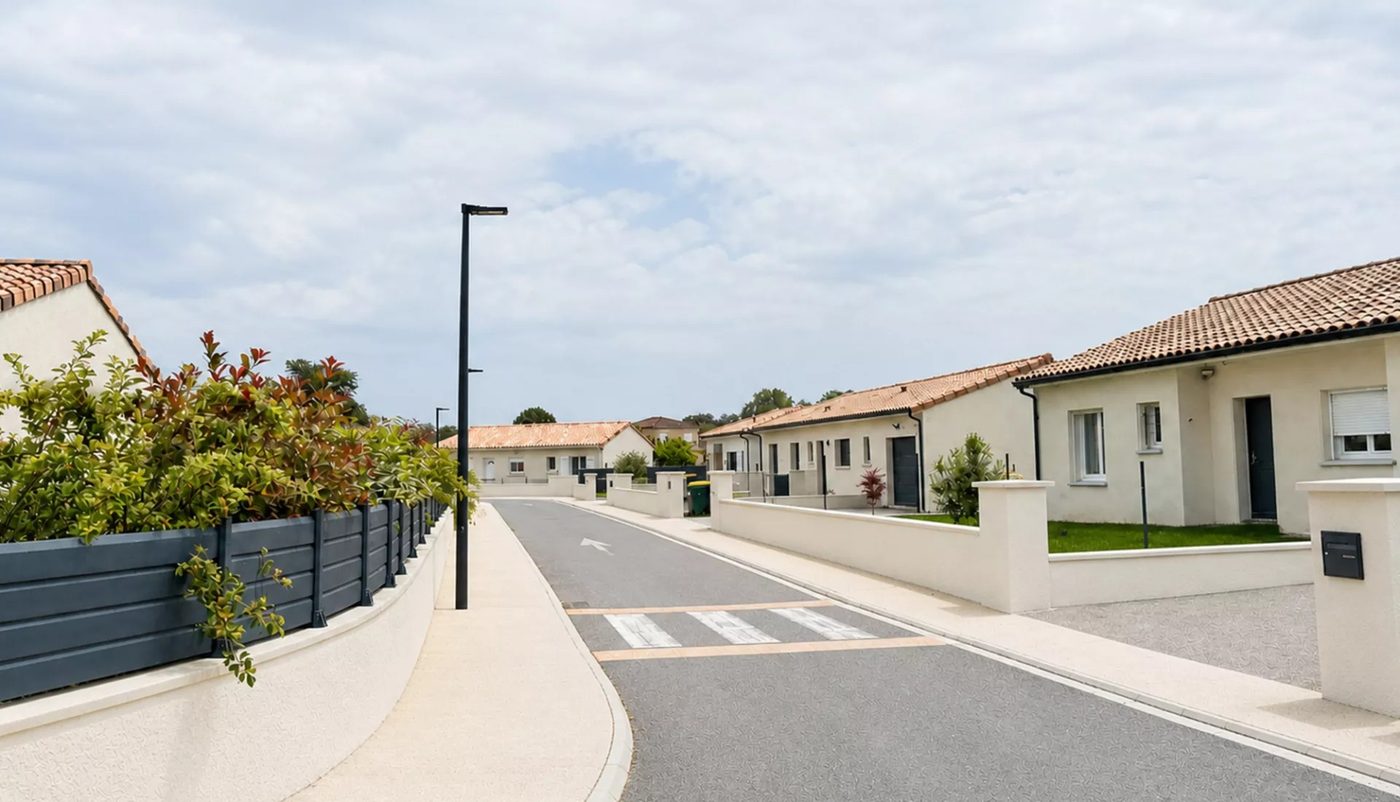 Completed street at Brens