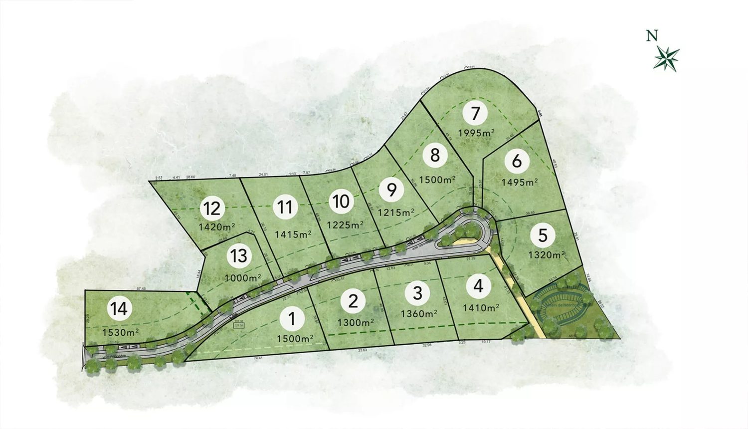 Masterplan of the Clermont-le-Fort subdivision