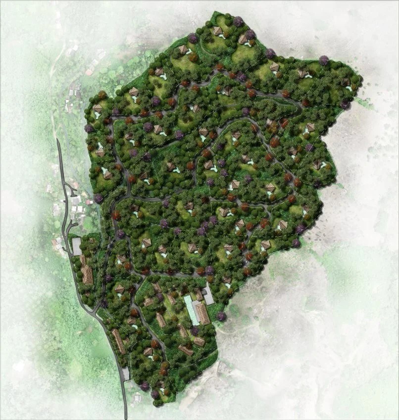 Masterplan of the estate at Mong, Kuta Lombok